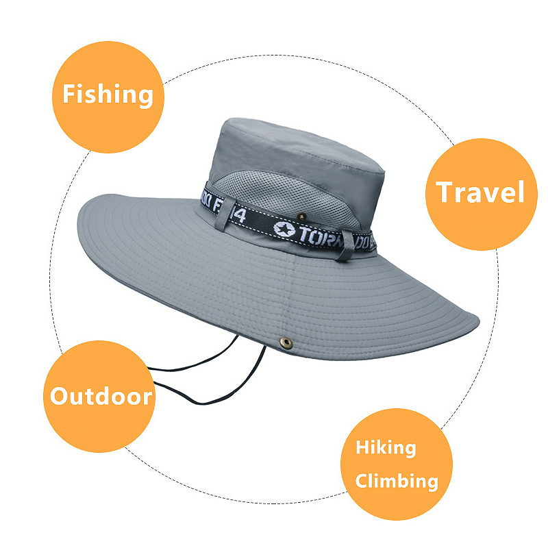 New Boonie Hat Men Anti-UV Sun Hats Outdoor Fishing Cap Fashion Big Brim Caps Women&#39;s Summer Hat Male Bucket Hat Sombrero Gorros