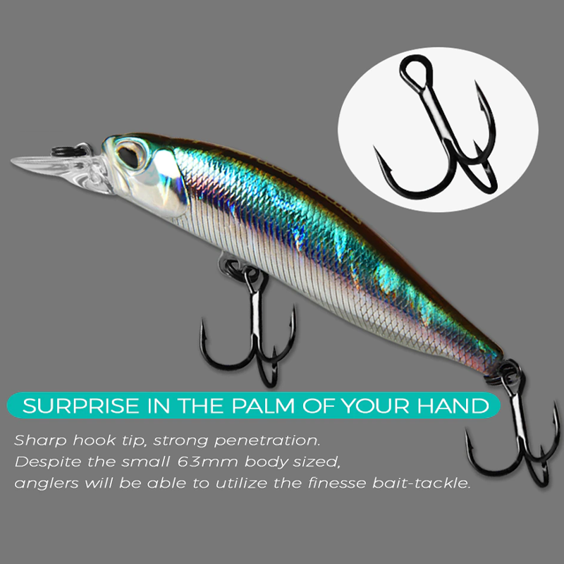 BEARKING 3pcs per set 63mm 5g Hot SP fishing lures professional UV colors minnow crank Magnet system wobbler model crank bait