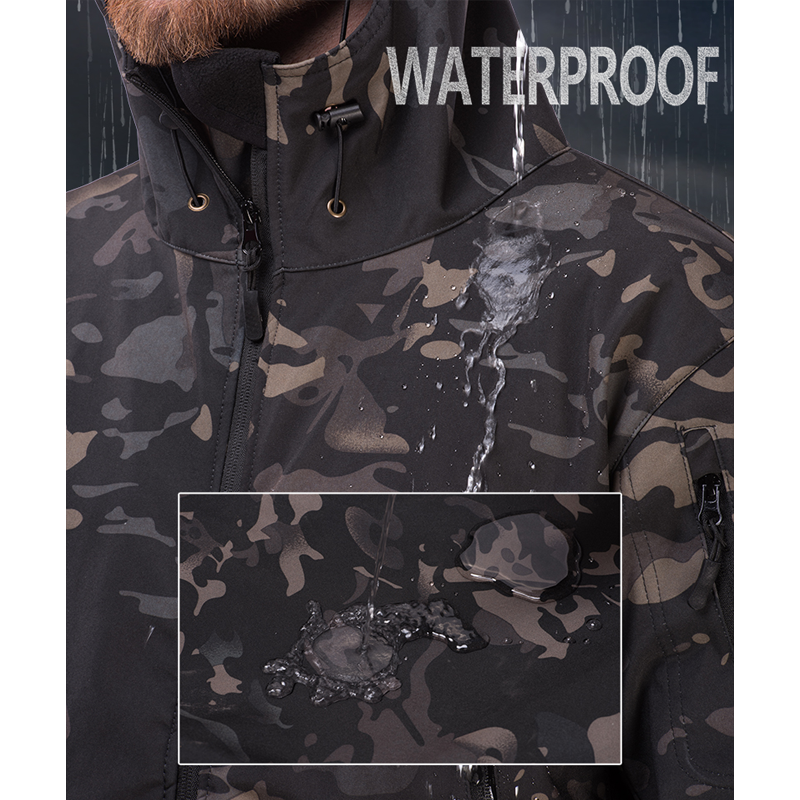 5XL Military Soft Shell Jackets Men Tactical Windproof Waterproof Jacket Army Clothing Combat Jacket Mens Hooded Bomber Coats