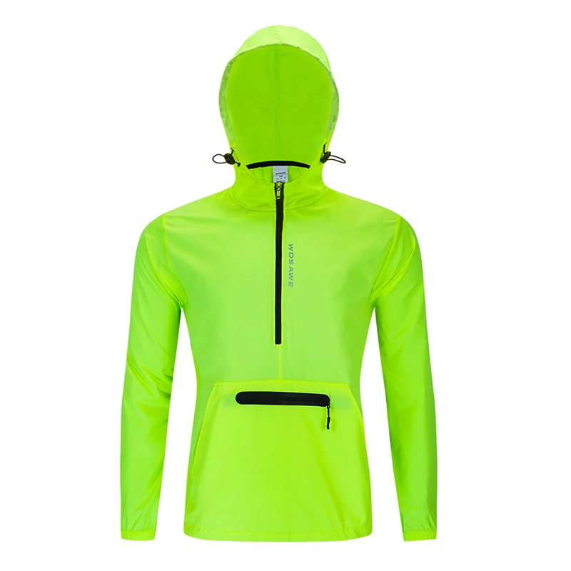 WOSAWE High Visibility Reflective Cycling Jacket Windproof Rain Resistant MTB Mountain Bike Windbreaker Bicycle Jersey Wear