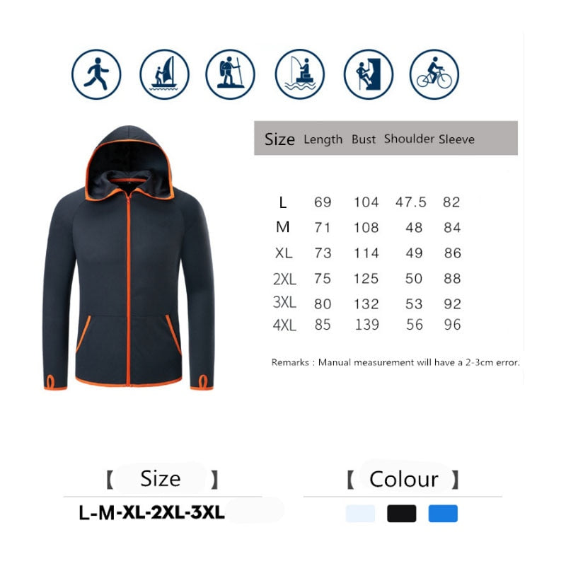 Fishing Clothes Suit New Nano Tech Waterproof Anti-fouling Breathable Men Tshirt Casual Clothing Outdoor Camping Hooded Jackets