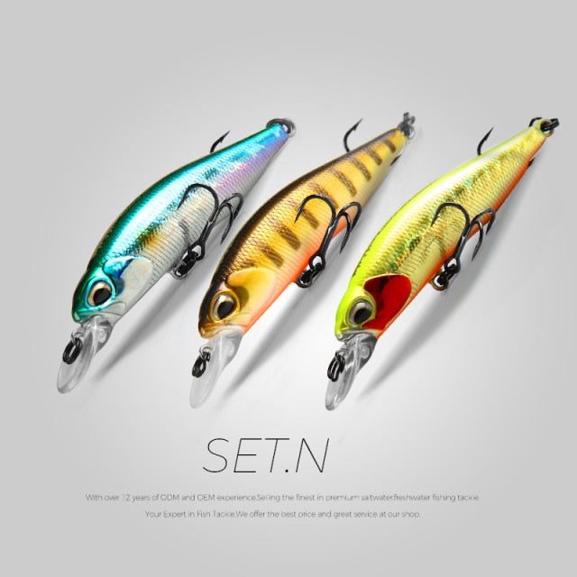 BEARKING 3pcs per set 63mm 5g Hot SP fishing lures professional UV colors minnow crank Magnet system wobbler model crank bait