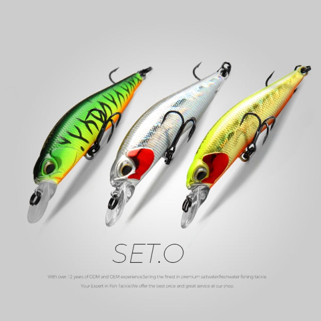 BEARKING 3pcs per set 63mm 5g Hot SP fishing lures professional UV colors minnow crank Magnet system wobbler model crank bait