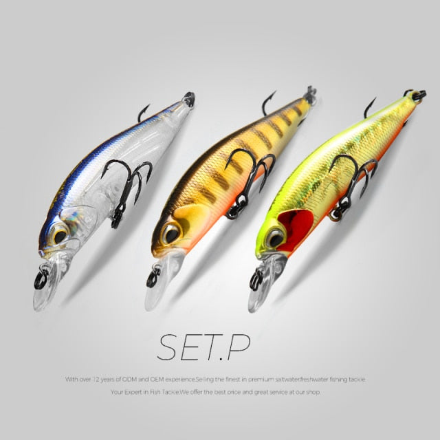 BEARKING 3pcs per set 63mm 5g Hot SP fishing lures professional UV colors minnow crank Magnet system wobbler model crank bait