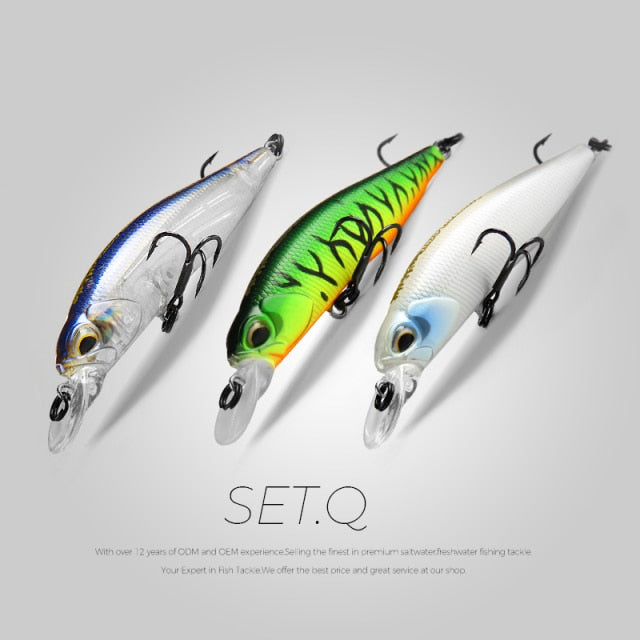 BEARKING 3pcs per set 63mm 5g Hot SP fishing lures professional UV colors minnow crank Magnet system wobbler model crank bait