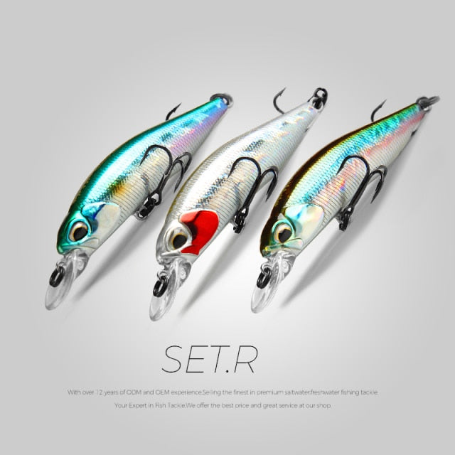 BEARKING 3pcs per set 63mm 5g Hot SP fishing lures professional UV colors minnow crank Magnet system wobbler model crank bait