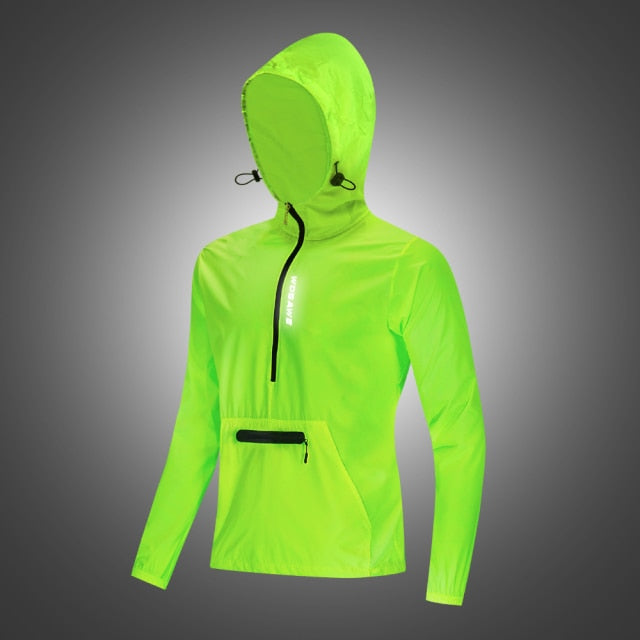 WOSAWE High Visibility Reflective Cycling Jacket Windproof Rain Resistant MTB Mountain Bike Windbreaker Bicycle Jersey Wear