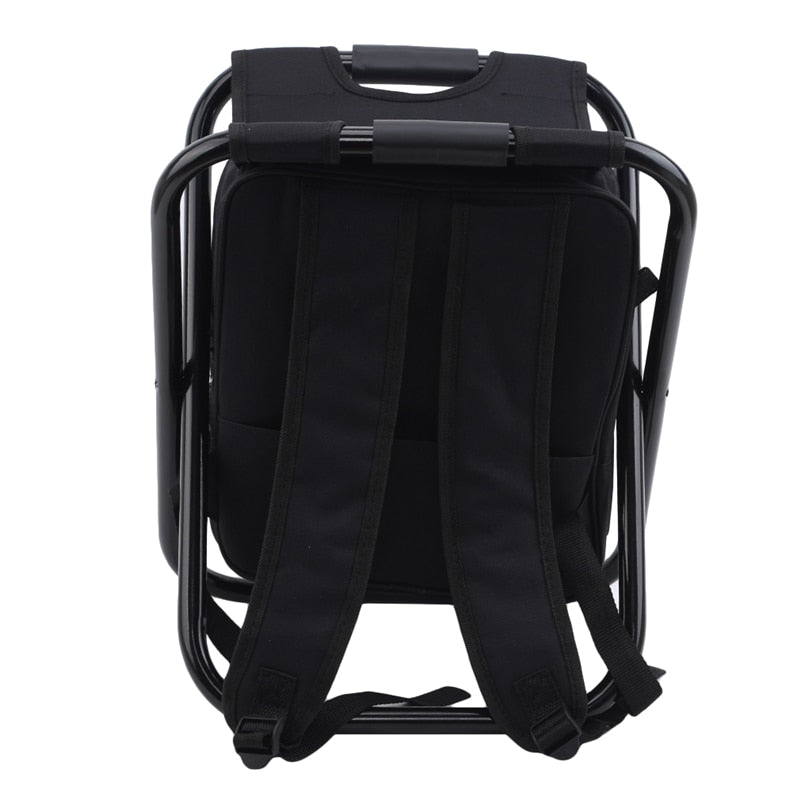 Outdoor Folding Chair Camping Fishing Chair Stool Portable Backpack Cooler Insulated Picnic Tools Bag Hiking Seat Table Bag