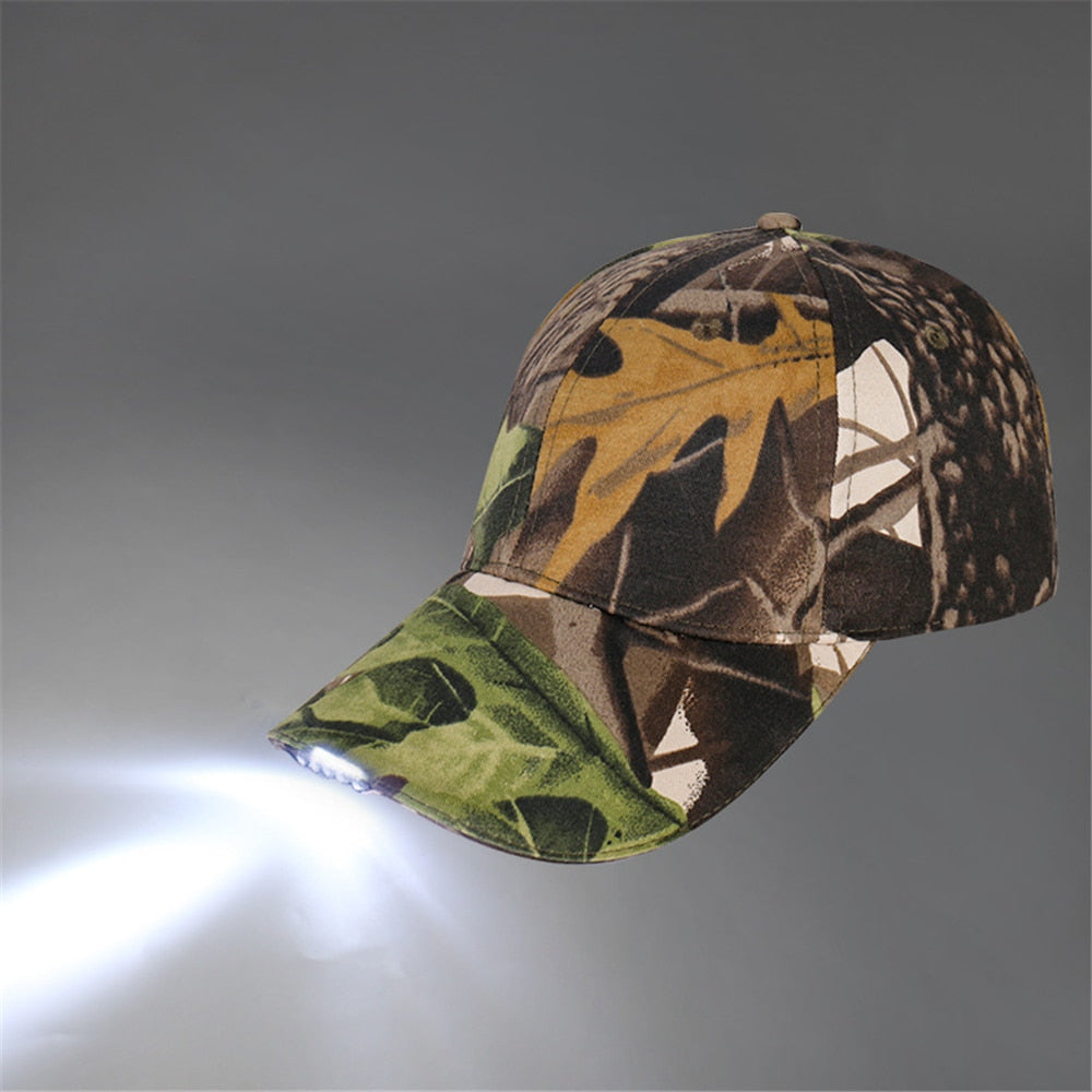 Adjustable Climbing 5 LED Lamp Cap Battery Powered Hat with LED Light Flashlight for Fishing Jogging Baseball Cap Hiking Caps