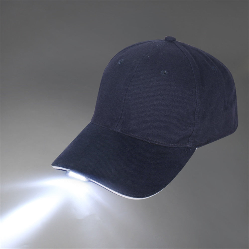 Adjustable Climbing 5 LED Lamp Cap Battery Powered Hat with LED Light Flashlight for Fishing Jogging Baseball Cap Hiking Caps