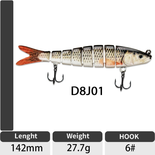 Artificial Jointed Crankbait Swimbait Fishing Lure