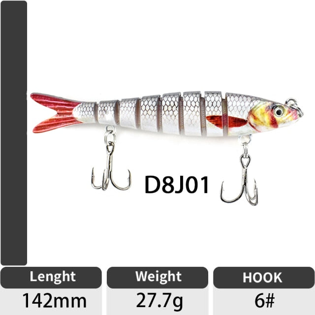 Artificial Jointed Crankbait Swimbait Fishing Lure