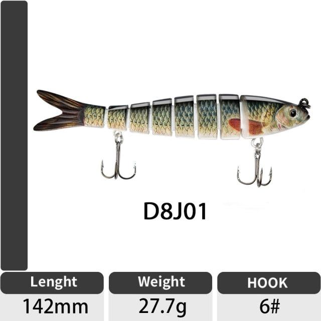 Artificial Jointed Crankbait Swimbait Fishing Lure