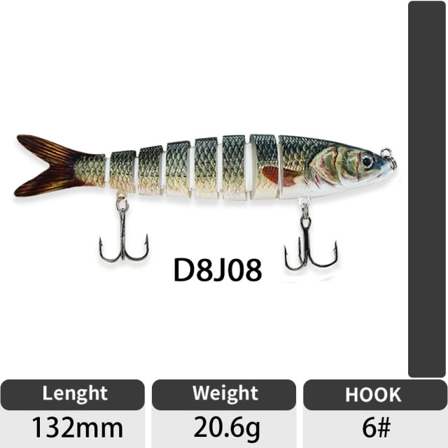 Artificial Jointed Crankbait Swimbait Fishing Lure