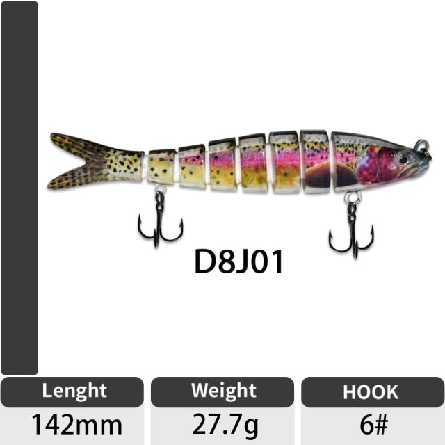 Artificial Jointed Crankbait Swimbait Fishing Lure