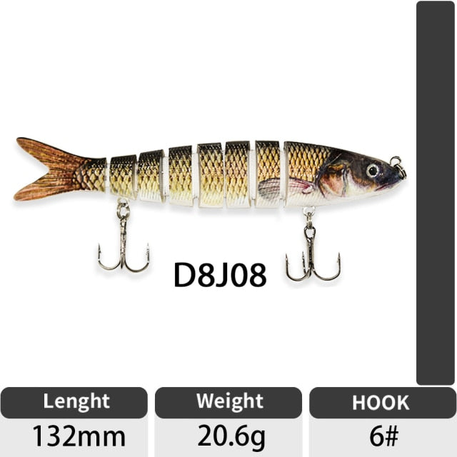 Artificial Jointed Crankbait Swimbait Fishing Lure