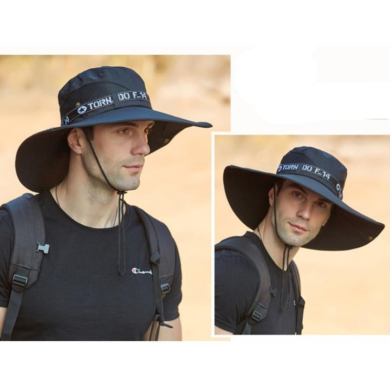 New Boonie Hat Men Anti-UV Sun Hats Outdoor Fishing Cap Fashion Big Brim Caps Women&#39;s Summer Hat Male Bucket Hat Sombrero Gorros