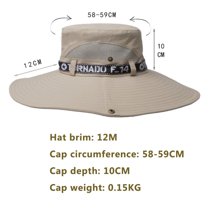 New Boonie Hat Men Anti-UV Sun Hats Outdoor Fishing Cap Fashion Big Brim Caps Women&#39;s Summer Hat Male Bucket Hat Sombrero Gorros