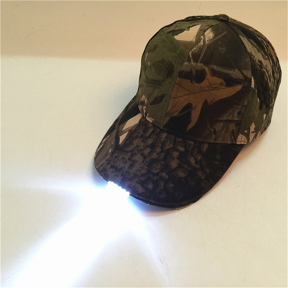 Adjustable Climbing 5 LED Lamp Cap Battery Powered Hat with LED Light Flashlight for Fishing Jogging Baseball Cap Hiking Caps